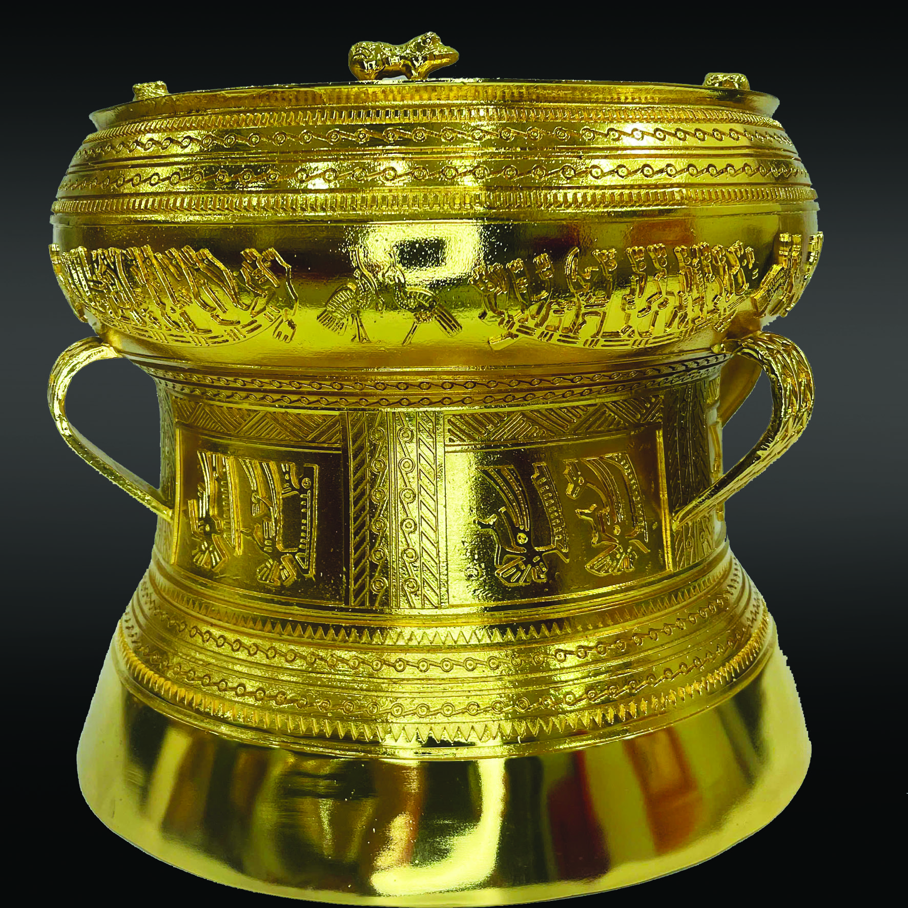 Mô Hình Trống Đồng Mạ Vàng (ĐK 30)