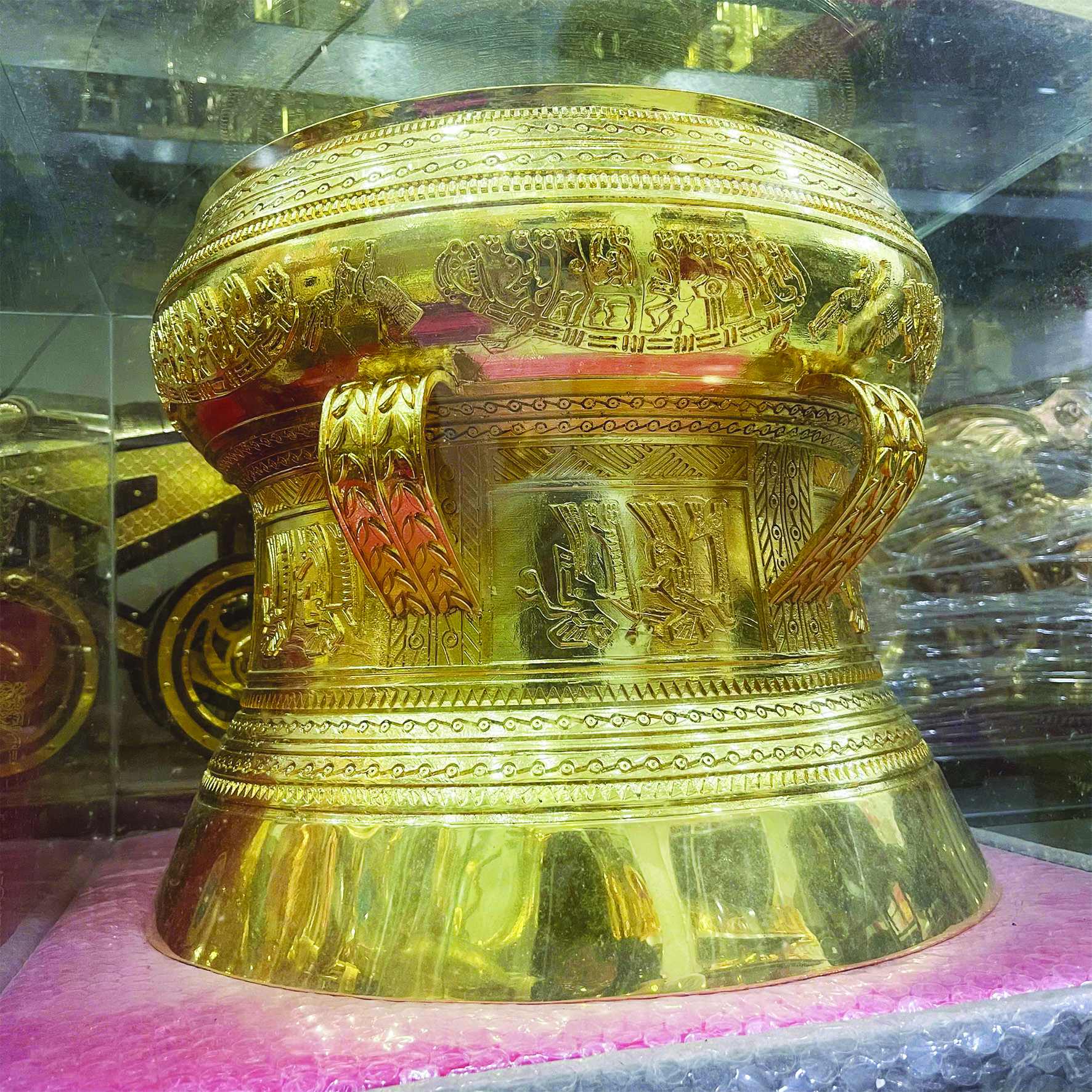 Mô Hình Trống Đồng Mạ Vàng (ĐK 40)