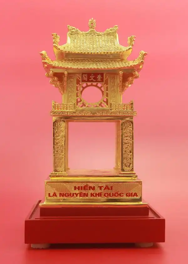 Mô Hình Khuê Văn Các Mạ Vàng (cỡ nhỏ)
