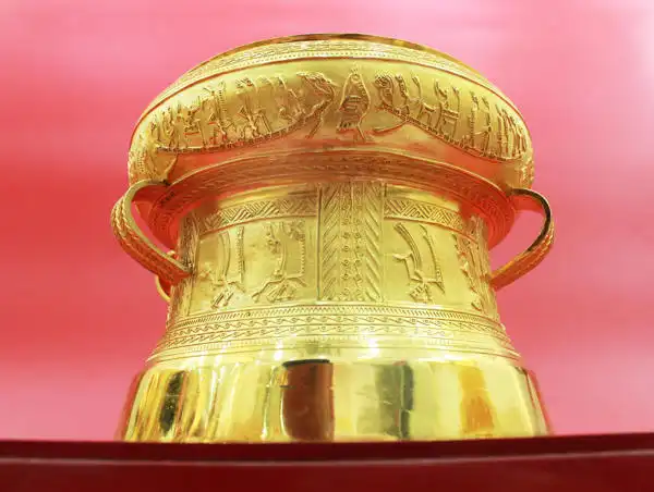 Mô Hình Trống Đồng Mạ Vàng (ĐK 35)